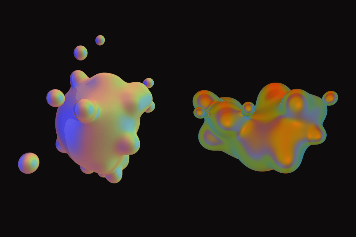 3D Gradients - 8 Metaballs, an Object Graphic by ghost friend's shop (Photo 3 of 5)