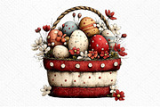 Whimsical Easter Basket Clipart, an Illustration by Craft Nest (Thumbnail 11 of 11)