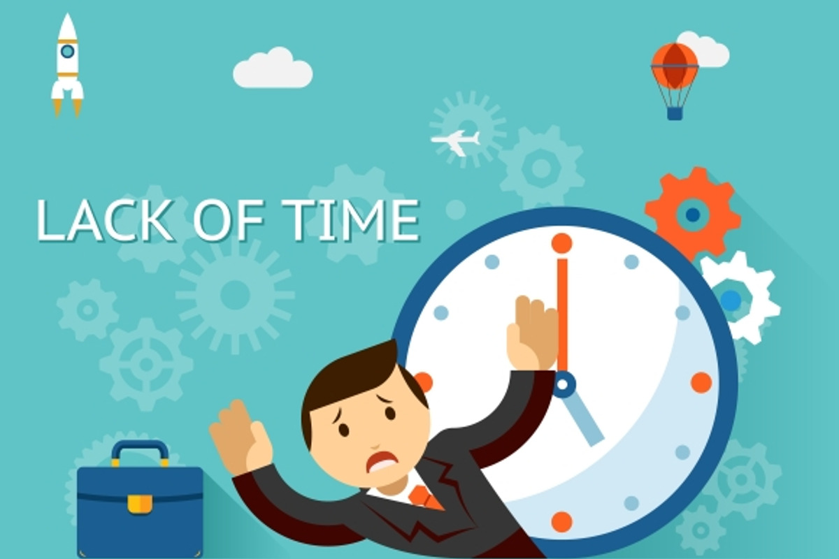 Time management. Lack of time, a Work Illustration by Microvector