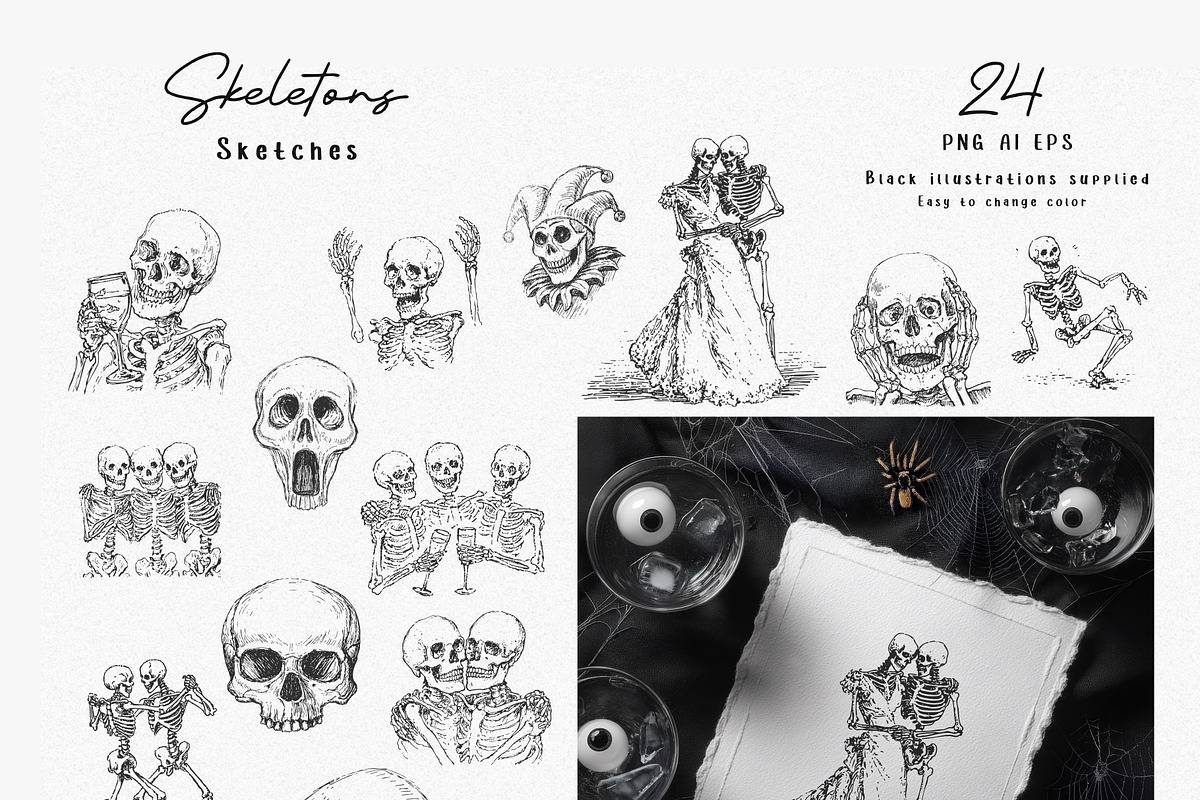 Halloween Party. Sketch Collection, a Seasonal Illustration by Polli Deeva (Photo 5 of 13)