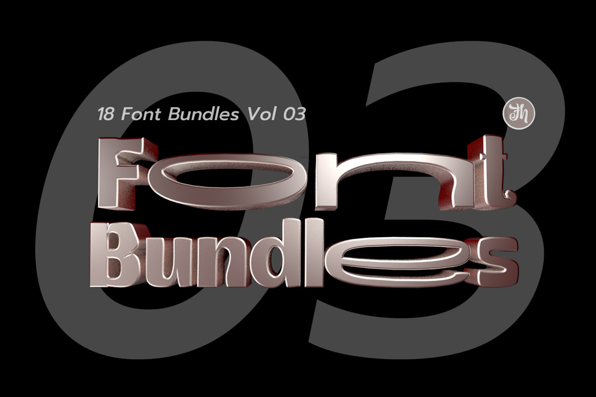 18 Font Bundles Vol 03, a Script Font by FHFont (Photo 1 of 3)