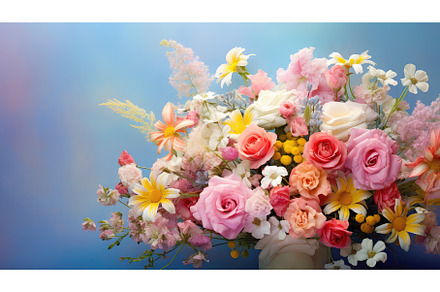 floral bouquet flower background ai, a Nature Photo by pikepicture