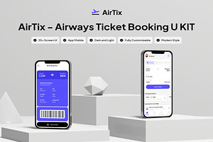 AIRTIX - Airways Ticket Booking UI, an UI Kit Template by Lumina_ui_ux202