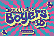 Boyers 3D, a Handwritten Font by Craft Supply Co. (Thumbnail 1 of 8)