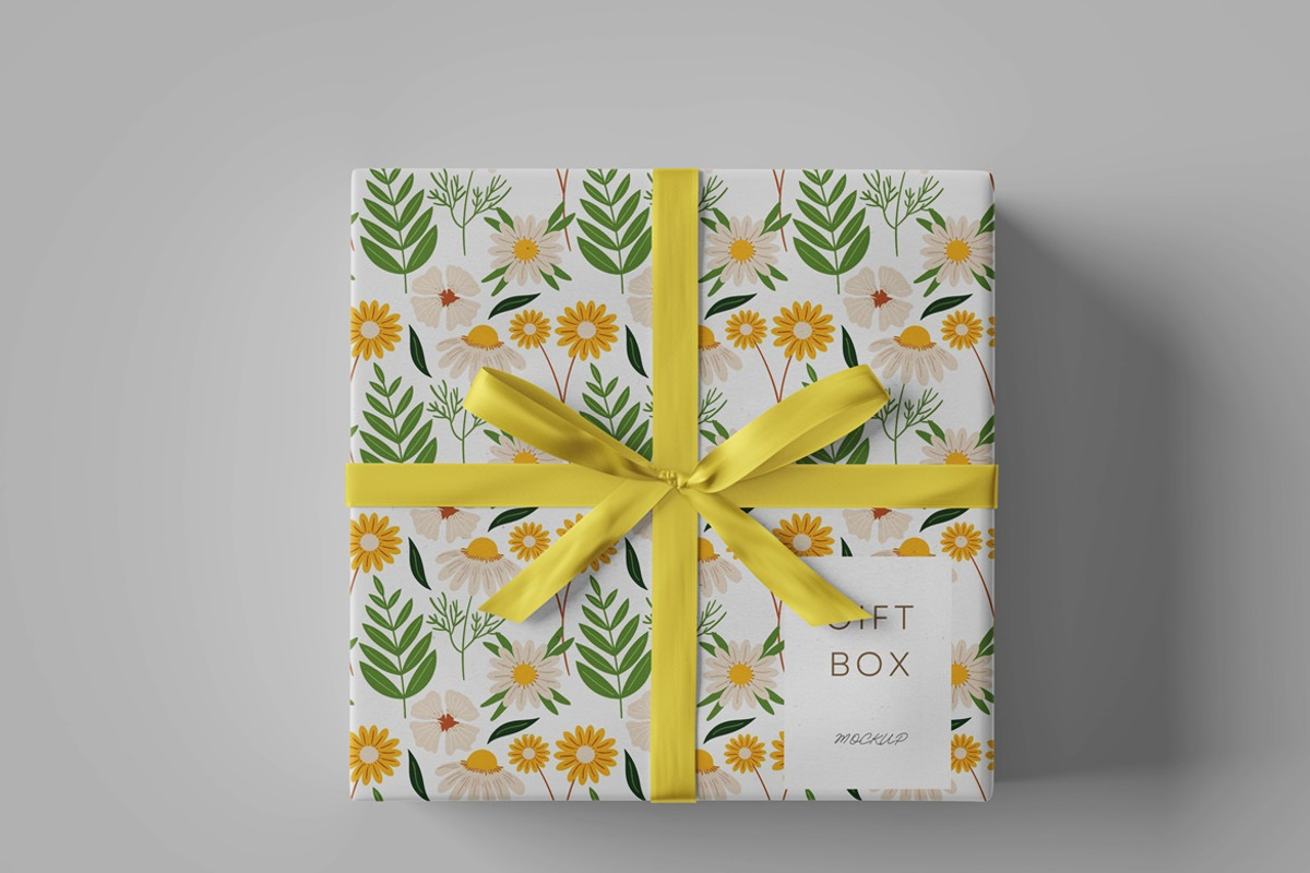 Gift Box Mockup, a Packaging Mockup by Tokobeta (Photo 2 of 8)