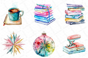 Watercolor Office Time Clipart Bundl, a Texture Illustration by DreamPrint404 (Thumbnail 2 of 6)