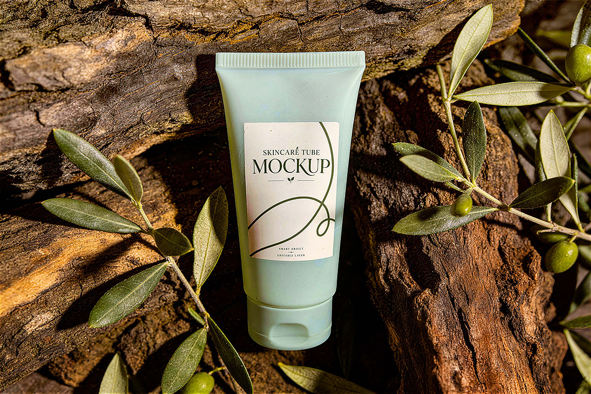 Natural Skincare Tube Mockup, a Packaging Mockup by Pitchlook.Studio (Photo 2 of 4)