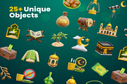 Ramadan and Eid Mubarak 3D Icons, an Object Illustration by Lumina_ui_ux202 (Thumbnail 4 of 6)
