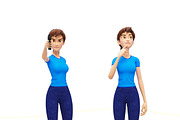 Jenny Cartoon 3D Character Promo Set, a Person Illustration by Oleg Ribar (Thumbnail 18 of 26)