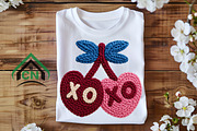 Valentine Knitted XOXO Heart Cherrie, an Illustration by Craft Nest (Thumbnail 4 of 7)