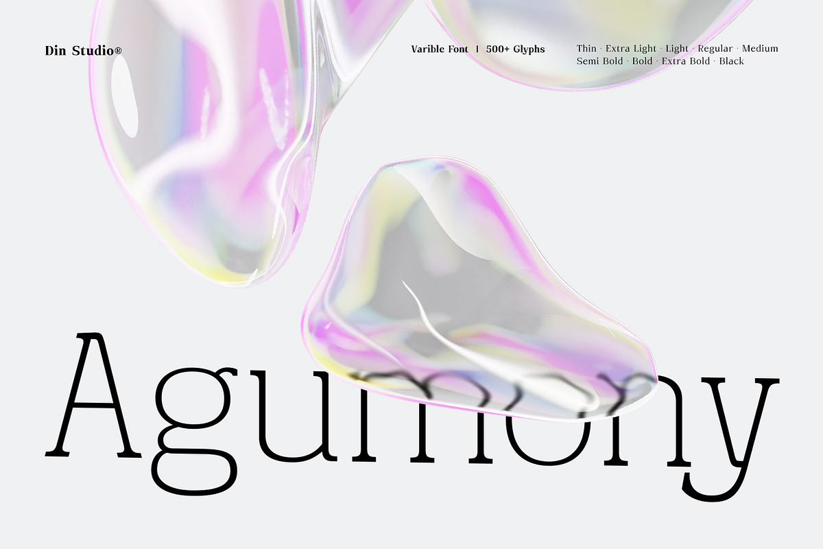 Agumony, a Sans Serif Font by din-studio.com (Photo 1 of 13)