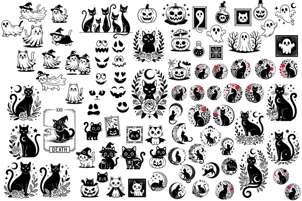 MEGA Halloween Bundle 558 items, a Seasonal Illustration by TatianaCociorva (Photo 11 of 12)