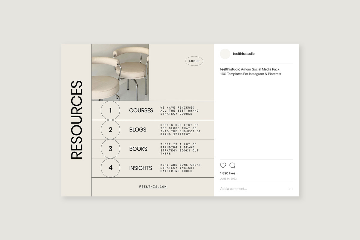 Amour Social Media Pack Canva PS, a Social Media Template by Feel This (Photo 15 of 22)
