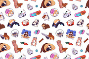 Cute hamster equipment set, pattern, an Animal Illustration by PaperTrident (Thumbnail 4 of 5)