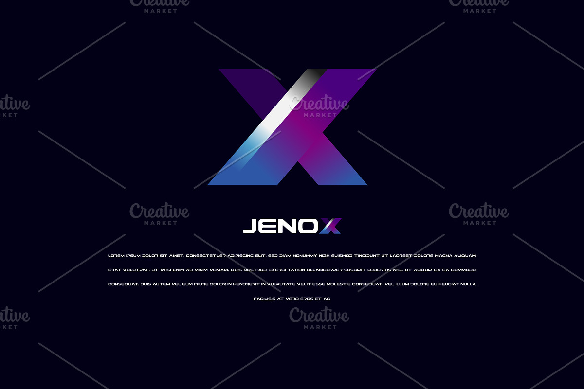 X letter logo-jenox modern logo, a Branding & Logo Template by Zsstudio (Photo 1 of 2)
