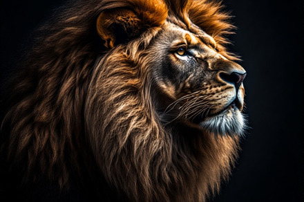 Lion Head still life photograph, an Animal Photo by ComfortQ