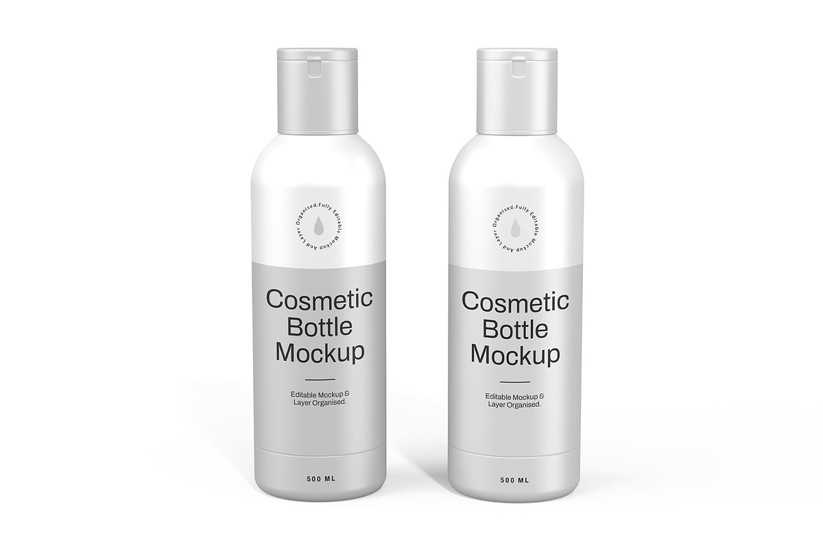 Two Cosmetic Bottle Mockup Template, a Product Mockup by graphypix (Photo 4 of 4)