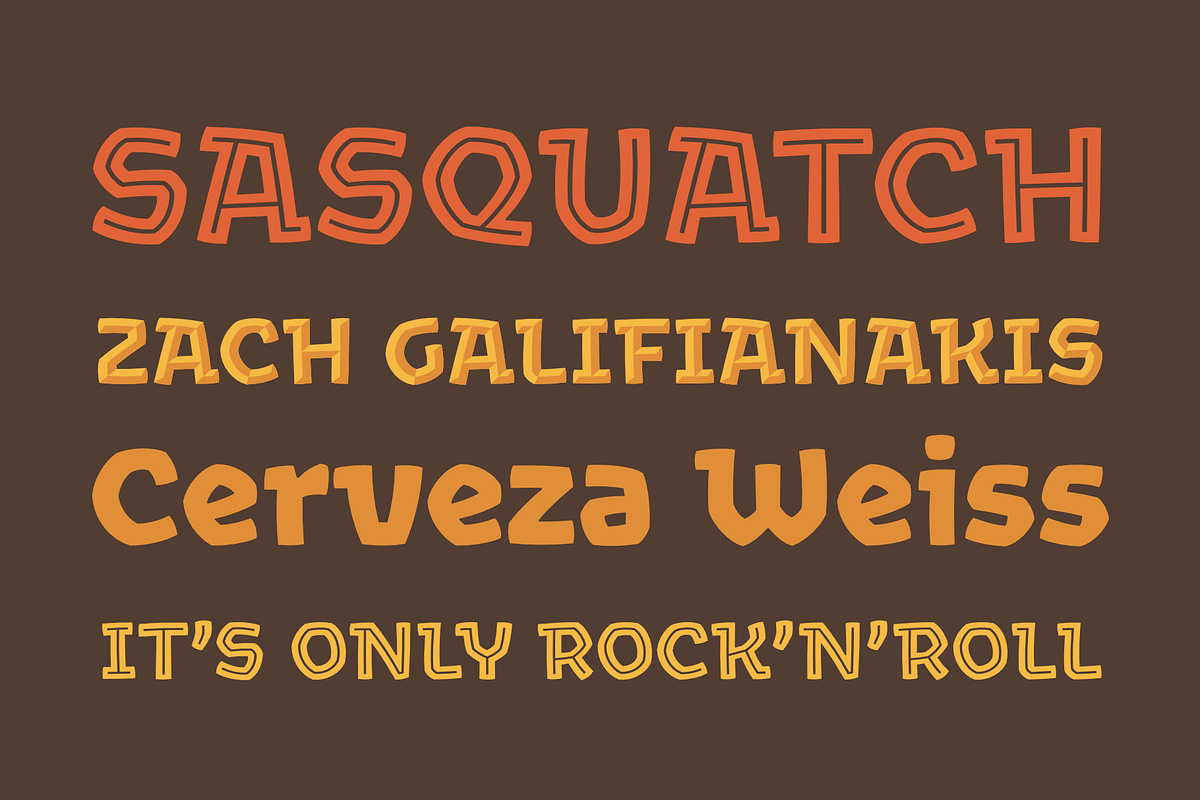 Rocher : layered font family preview 3