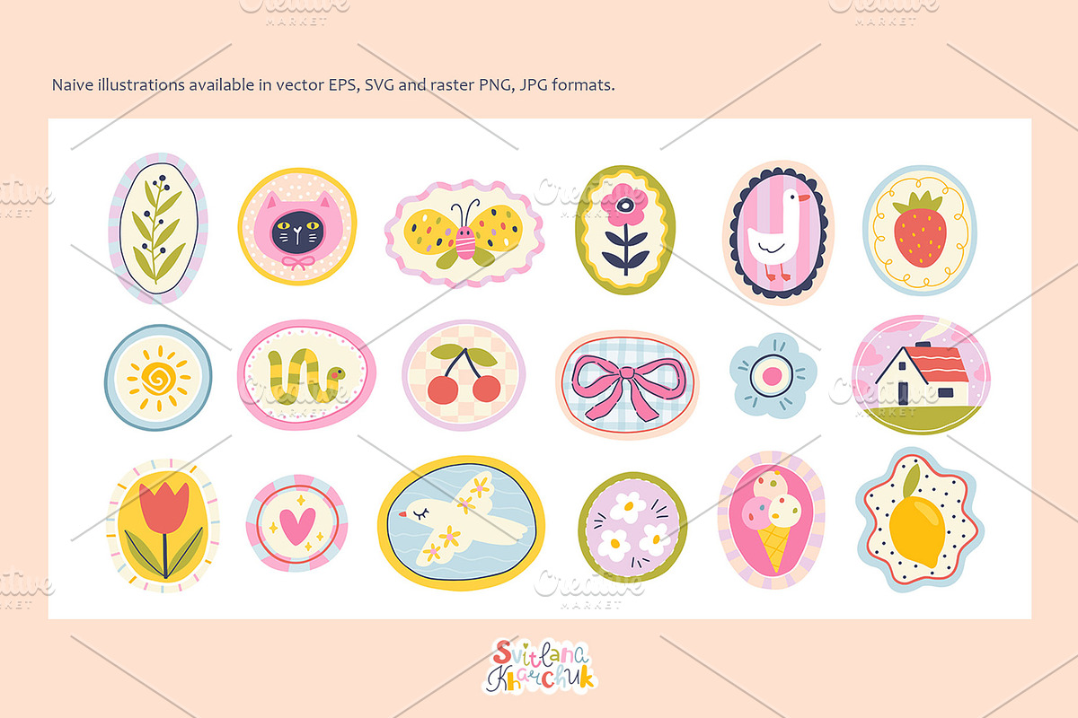 Charms Naive Illustration & Pattern, a Pattern Graphic by Svitlana Kharchuk (Photo 7 of 9)