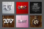 2017 Happy New Year Greeting Cars, a Background Graphic by GalaStudio (Thumbnail 7 of 10)