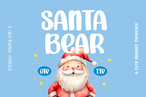 Santa Bear Font - Brush Font