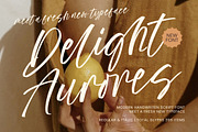 Delight Aurores, a Script Font by operatype.co (Thumbnail 1 of 8)