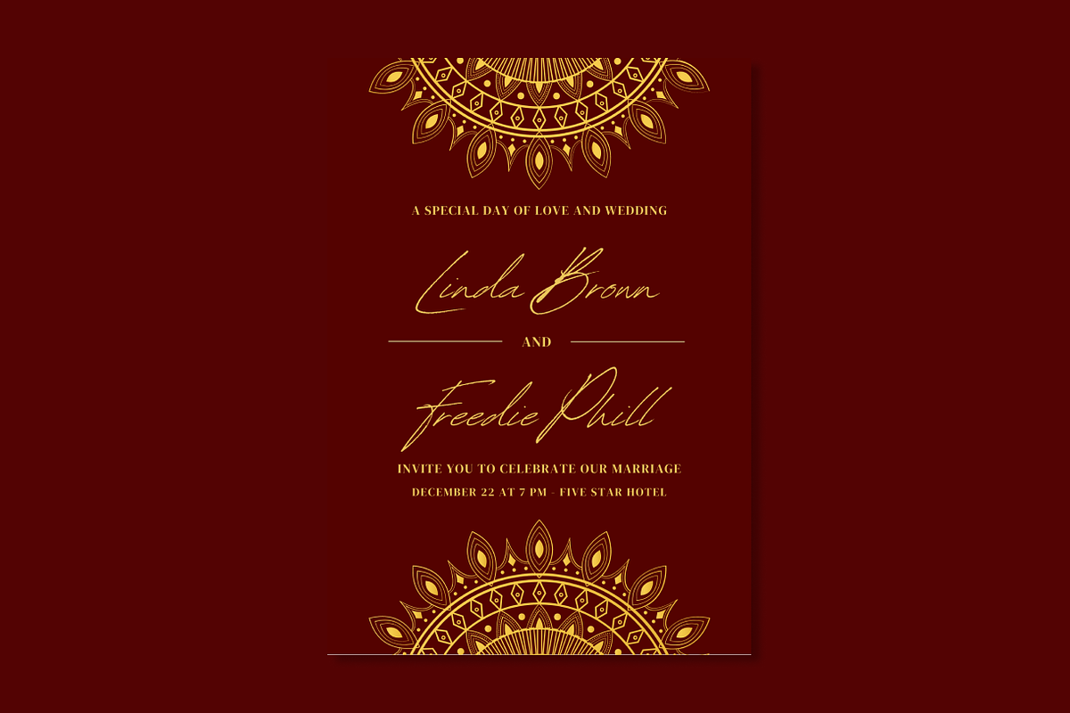Royal Red Wedding Invitation, an Invitation Template by Weddinginvitation by Fati (Photo 2 of 2)