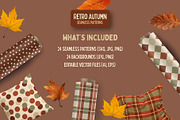 Retro Autumn Seamless Patterns, a Pattern Graphic by Checks & Dots (Thumbnail 2 of 10)