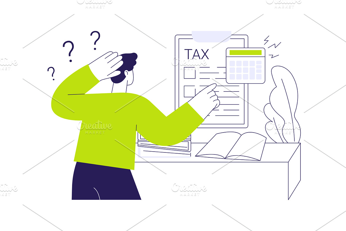 Difficulty with taxes abstract, a Finance Illustration by Visual Generation