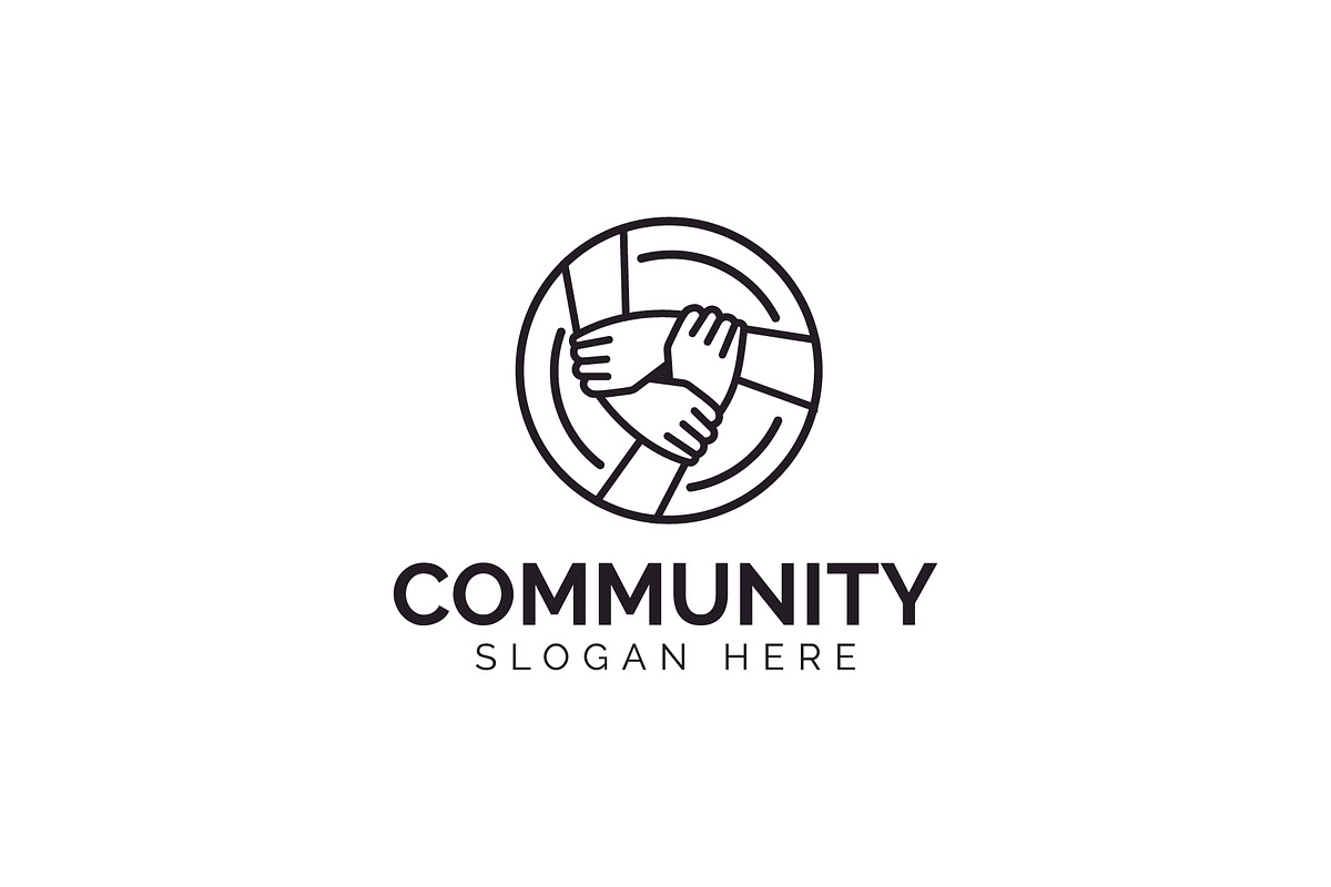 Hand community logo design template, a Branding & Logo Template by Andre