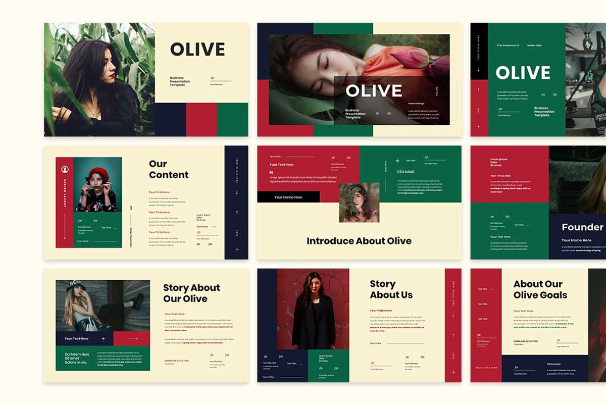 Olive Presentation Template, a Presentation Template by Analogous Temp (Photo 2 of 5)
