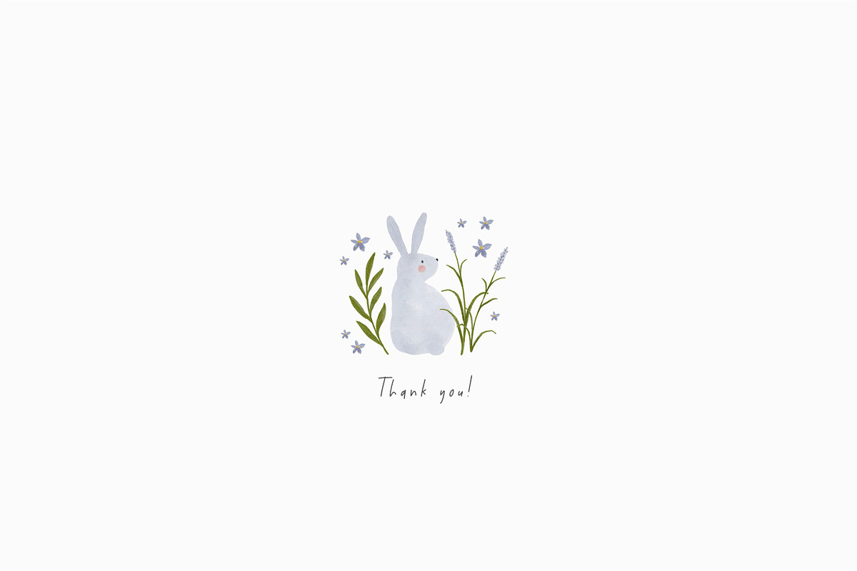 Happy Easter! Watercolor spring set, an Animal Illustration by Cute And Wild (Photo 8 of 8)