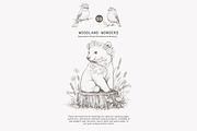 antique clipart graphite set, a Decorative Illustration by Pink Studio Art (Thumbnail 4 of 11)