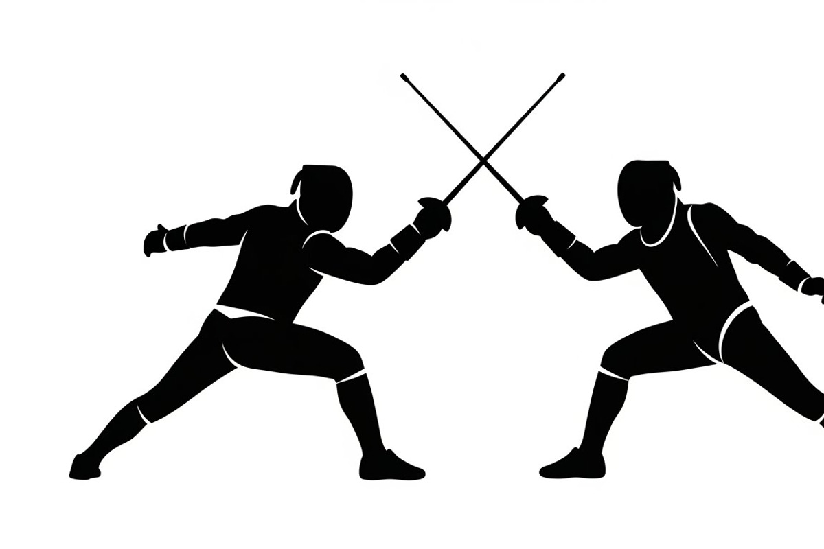 An elegant Fencing Duel Silhouettes, an Illustration by Amazin_art (Photo 6 of 31)
