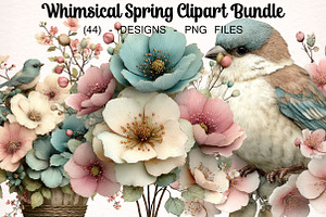 Whimsical Spring Clipart Bundle, a Transportation Illustration by Digital Artistic99