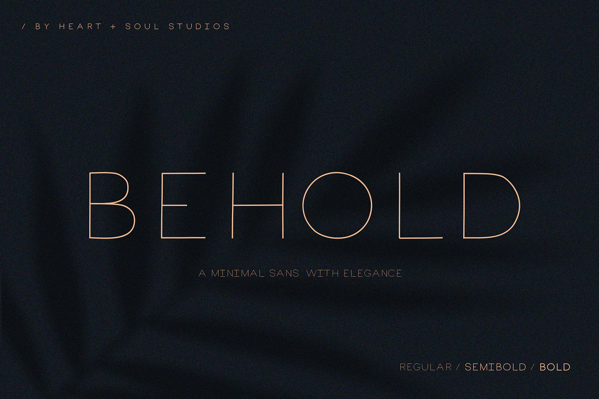 Behold | Elegant Sans Serif