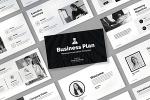 Black & White Business Plan, a Presentation Template by Mighty-Slide