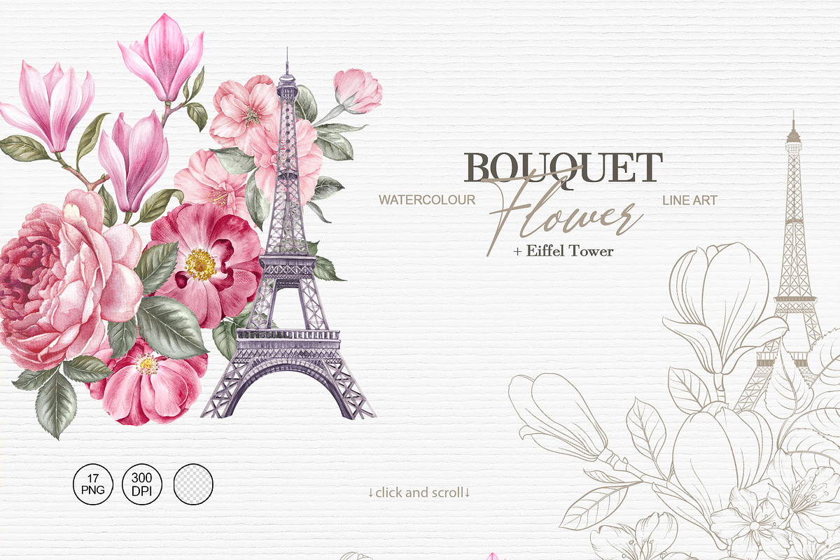 Blooming Paris. Motifs,Frame,pattern, an Illustration by Kotkoa (Photo 19 of 21)