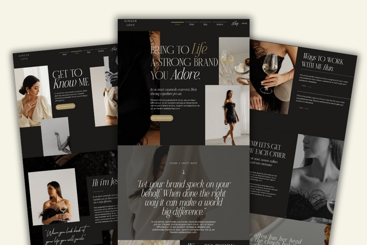 Wix Website Template | Ginger Love preview 2