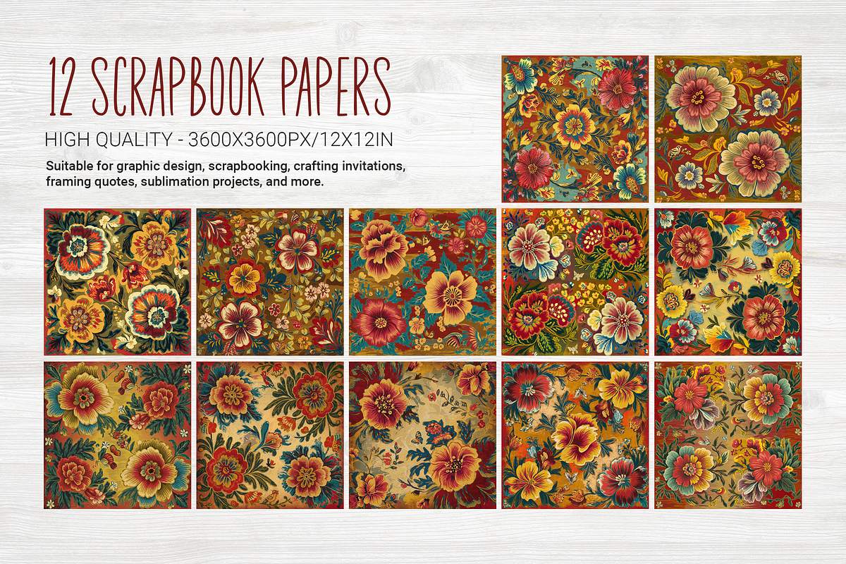 Mexican Blossoms, a Background Graphic by Curve Design (Photo 3 of 7)