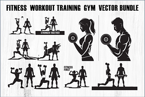 Fitness Workout Training Gym Vector, an Object Graphic by Creativeshirt