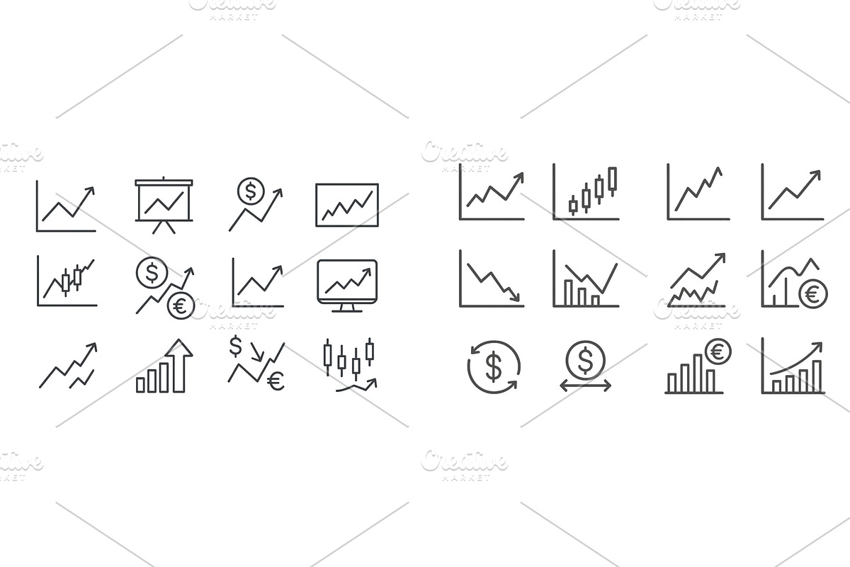 Graphs and charts illustrating, a Finance Illustration by ZinetroN