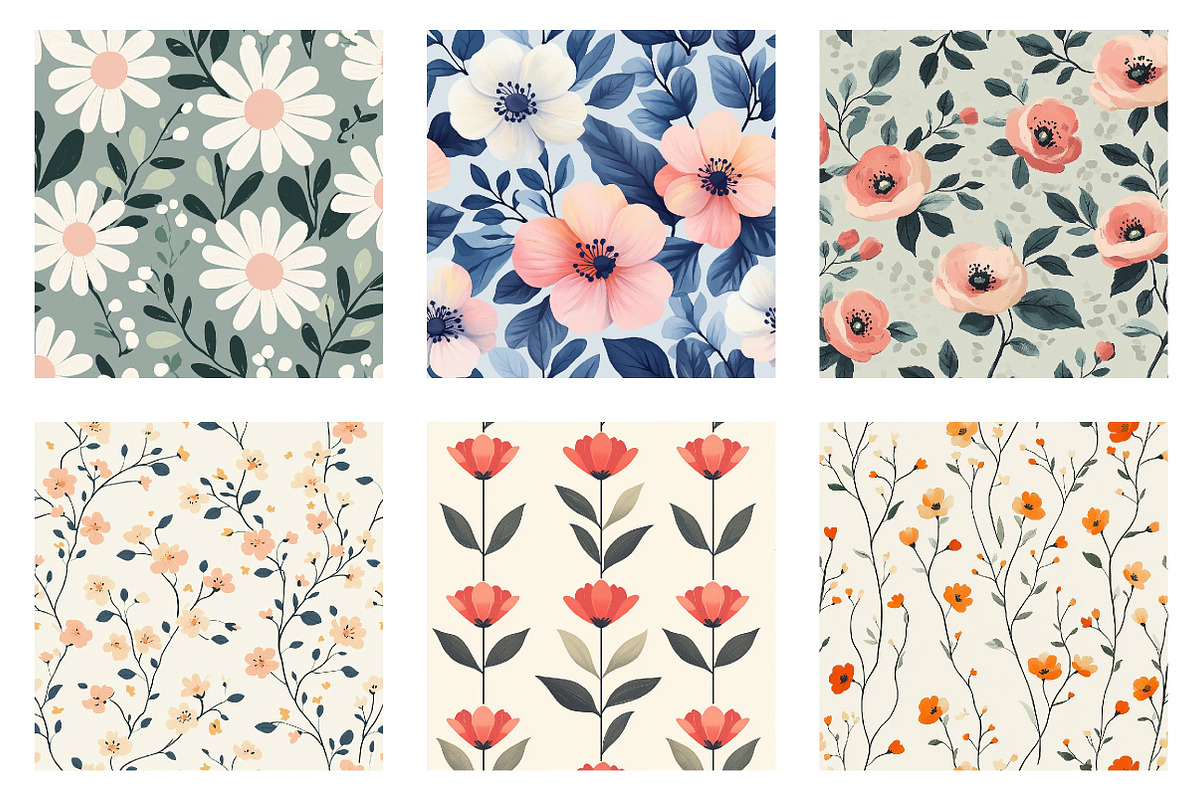 Floral Garden - Patterns & Posters, an Illustration by Dream Creation (Photo 6 of 7)