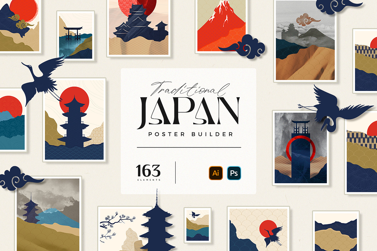 Japan - Poster Builder, a Decorative Illustration by KetteCreate (Photo 1 of 15)