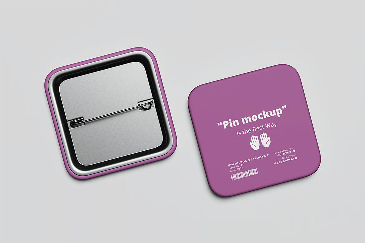 Pin mockup, an Advertising Mockup by zpackcreative (Photo 5 of 5)