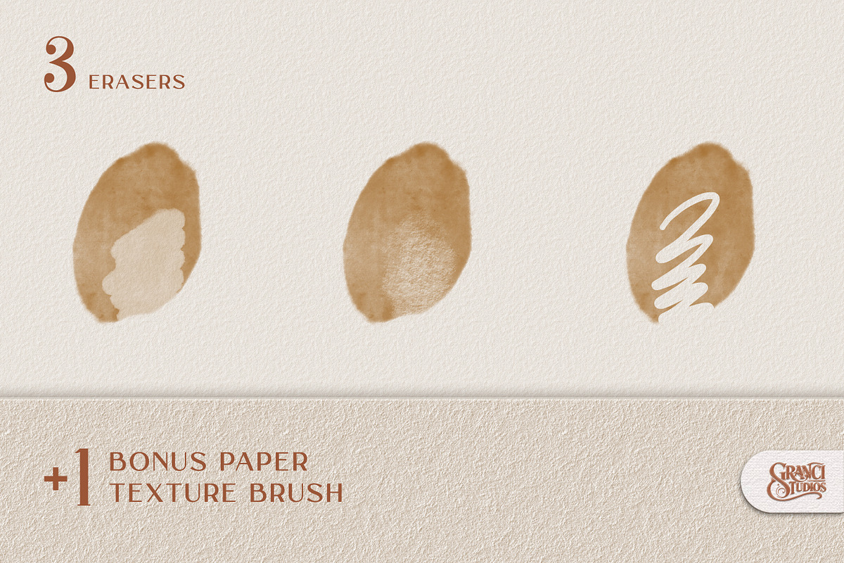 Real Watercolors - Photoshop Brushes, a Brush Add-On by GRANCI STUDIOS (Photo 8 of 9)