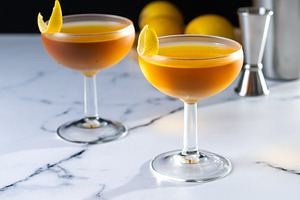 Paper plane cocktail on marble background, a Food & Drink Photo by etorres69