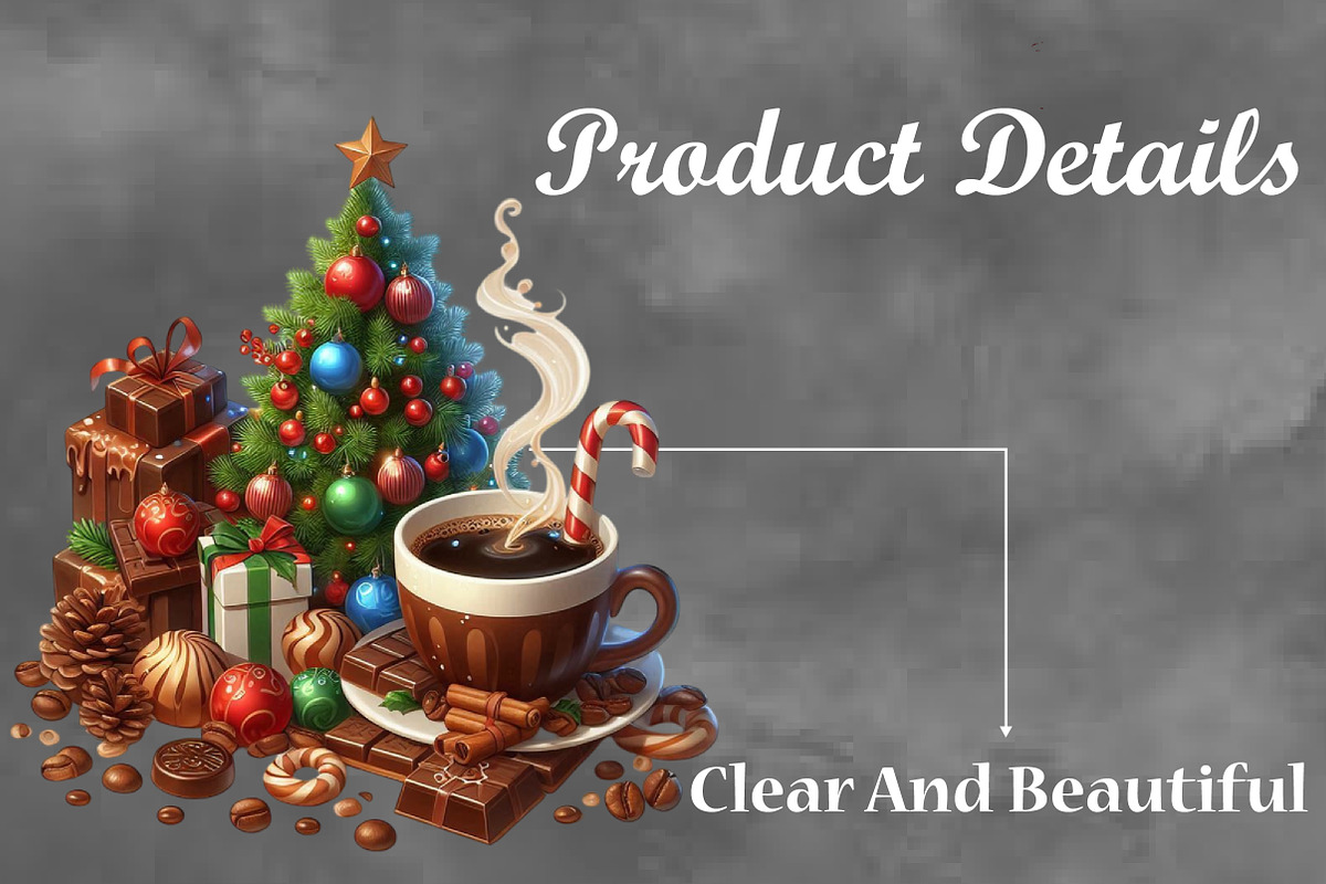 Christmas Chocolate Coffee Clipart, a Work Illustration by Craft Nest (Photo 3 of 5)