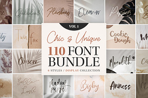 Chic and Unique Font Bundle Vol 1