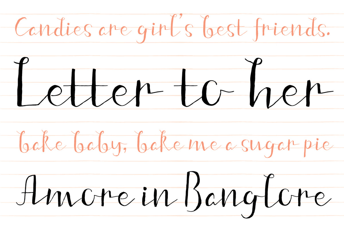 Fine New Bonbons font family preview 3